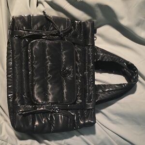 Steve Madden Shiny Black Tote Bag